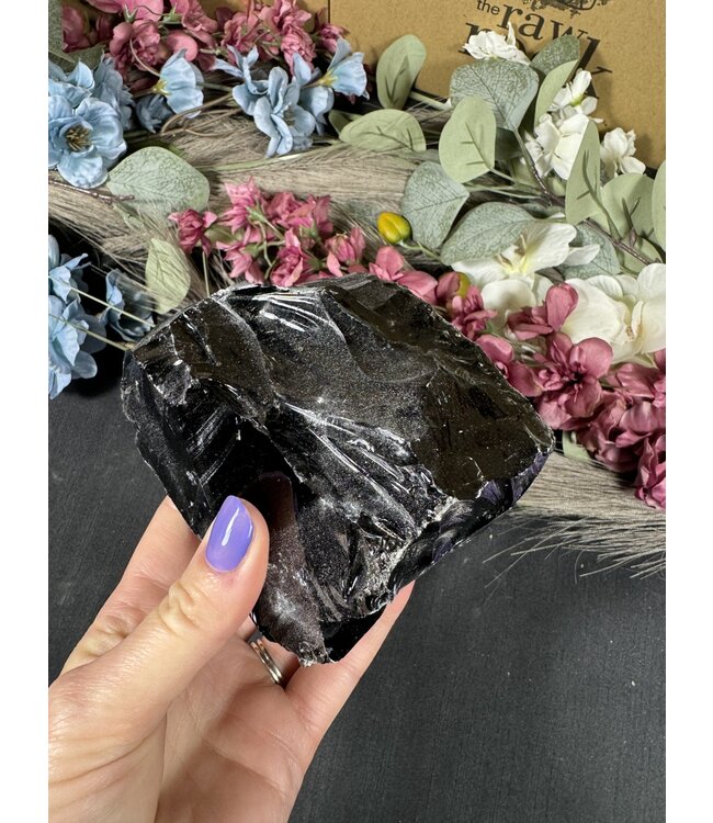 Rough Black Obsidian #9, 836gr