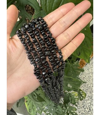 Shungite Chip Beads Polished 15" Strand