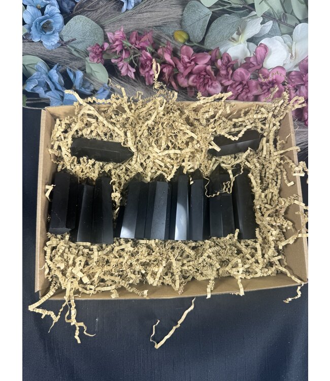 Black Tourmaline Points 1KG bulk lot