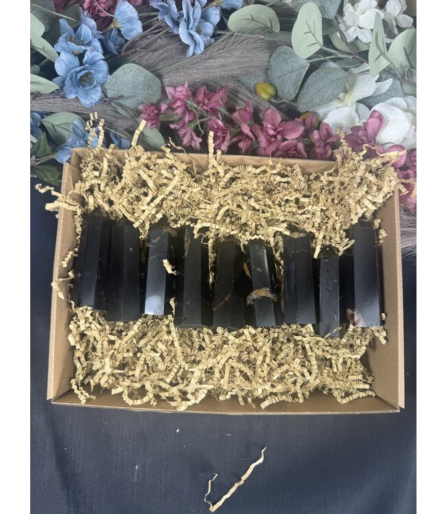 Black Tourmaline with Golden Healer Points 1KG bulk lot