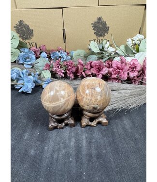 Peach Moonstone Sphere, 50-54mm
