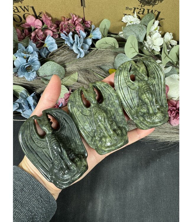 Green Jade Dragon Statue