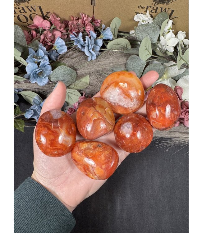 Carnelian Palm Stone, Size X-Small [50-74gr]