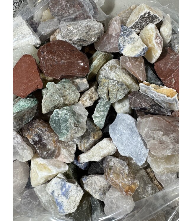 Rough Random Mixed Stone Size Small 500gr Bulk Pack