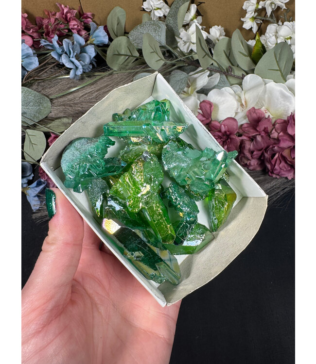 Green Aura Cluster #281, 244gr