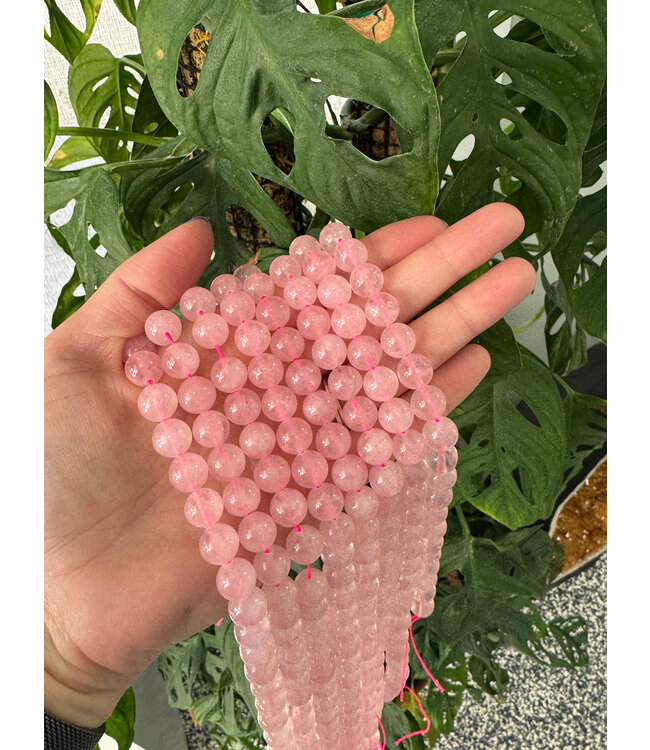 Rose Quartz Beads Polished 15" Strand 4mm 6mm 8mm 10mm