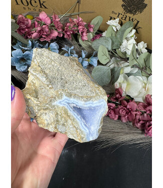 Blue Lace Agate Raw Geode #617, 610gr
