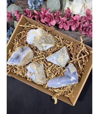 Blue Lace Agate Raw Geode Bulk #2, 1184gr