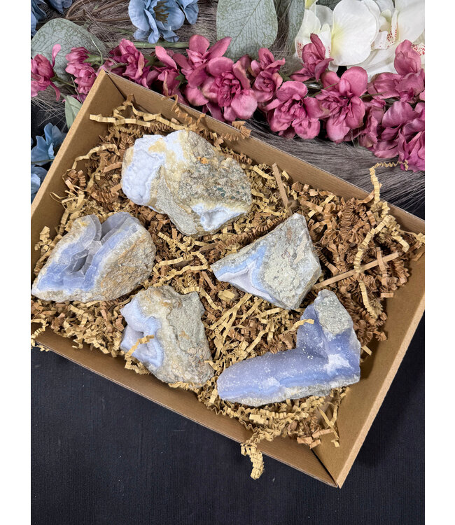 Blue Lace Agate Raw Geode Bulk #2, 1184gr