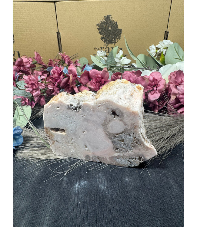 Pink Amethyst Cut Base #113, 602gr