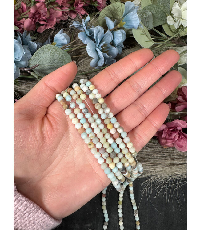 Hand knotted Amazonite Ganesh Mala Hand knotted Amazonite Ganesh Mala