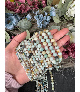 Natural Aquamarine Round Loose Beads - 15 Strands, Choose Size 4mm To 12mm 4 thumbnail image