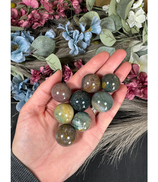 Mini Ocean Jasper Sphere, 2-2.4cm