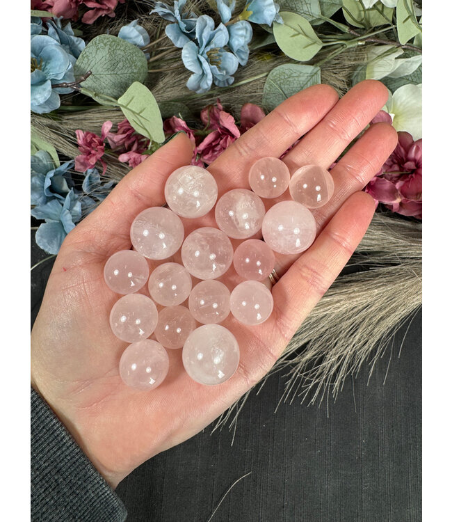 Mini Rose Quartz Sphere, 1.0-1.9cm