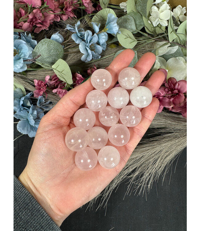 Mini Rose Quartz Sphere, 2.0-2.4cm