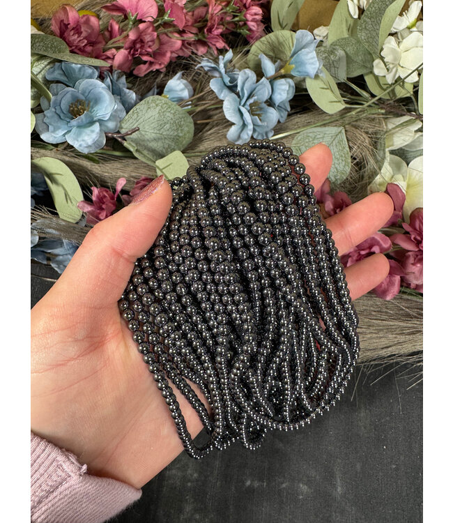 Hematite NON-Magnetic Beads Polished 15" Strand 4mm 6mm 8mm 10mm