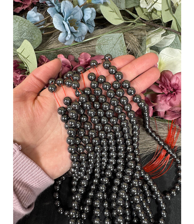 Hematite NON-Magnetic Beads Polished 15" Strand 4mm 6mm 8mm 10mm