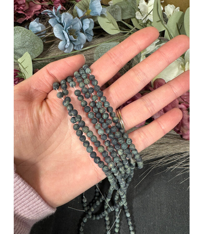 Kambaba Jasper Beads Frosted/Matte 15" Strand 6mm 8mm