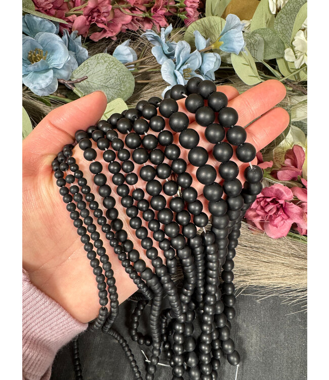Onyx Beads Frosted/Matte 15" Strand 4mm 6mm 8mm 10mm