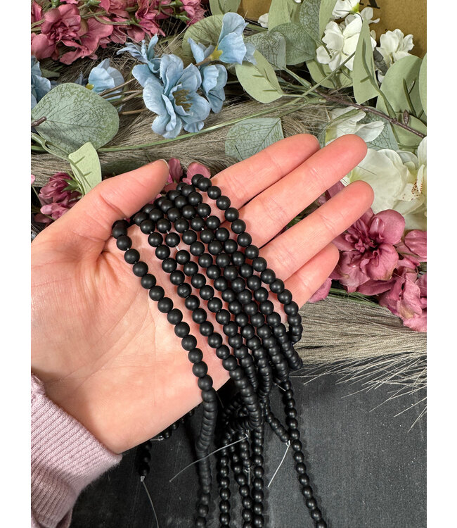 Onyx Beads Frosted/Matte 15" Strand 4mm 6mm 8mm 10mm