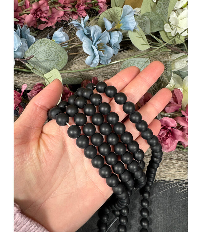 Onyx Beads Frosted/Matte 15" Strand 4mm 6mm 8mm 10mm