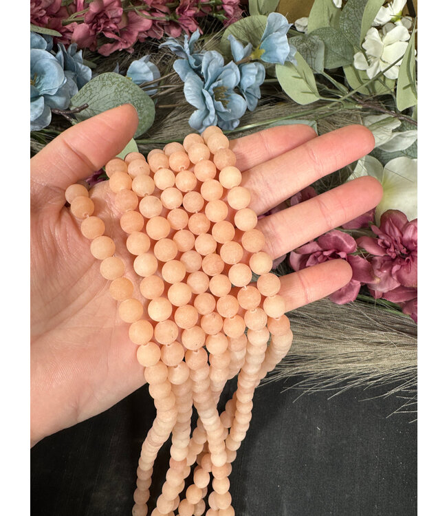 Sunstone Beads Frosted/Matte 15" Strand 6mm 8mm