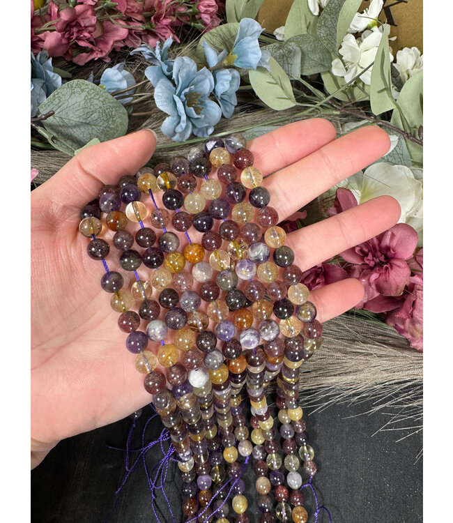 Super Seven (Auralite 23) Beads Polished 15.5" Strand 6mm 8mm