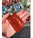 Dark Red Carnelian Beads, Dyed, Polished 15" Strand 6mm 8mm
