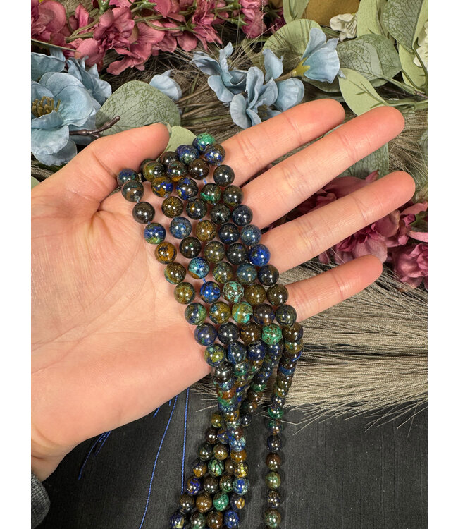 Azurite Beads Polished 15" Strand 6mm 8mm