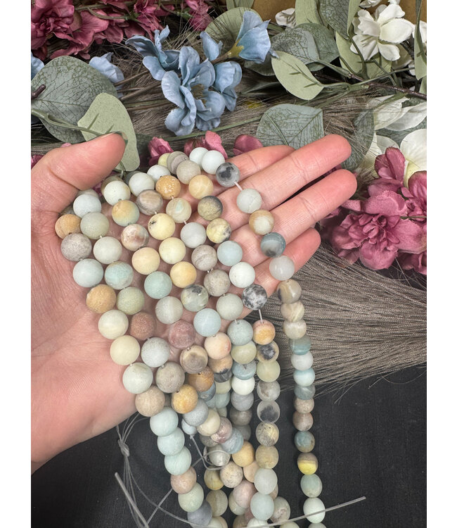 Amazonite Beads Frosted/Matte 15" Strand 4mm 6mm 8mm 10mm
