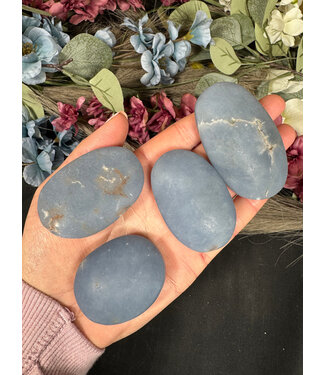 Angelite Palm Stone, Size XX-Small [25-49gr]