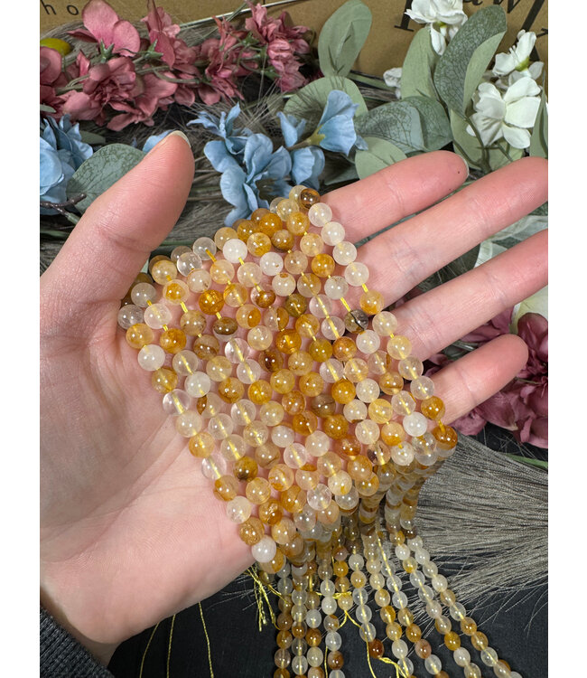 Golden Healer Beads Polished 15" Strand 6mm 8mm