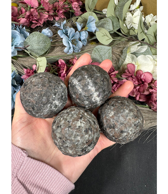 Mini Yooperlite Moon Sphere, 5cm