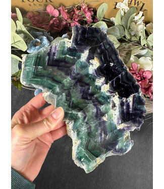 Rainbow Fluorite Slab #5, 1346gr