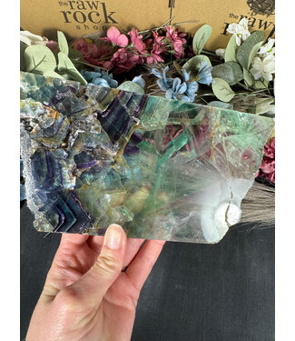 Rainbow Fluorite Slab #6, 742gr