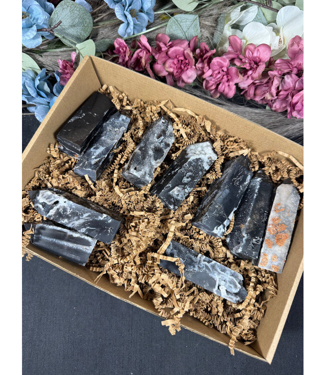 Half Raw Sphalerite Points 1KG bulk lot