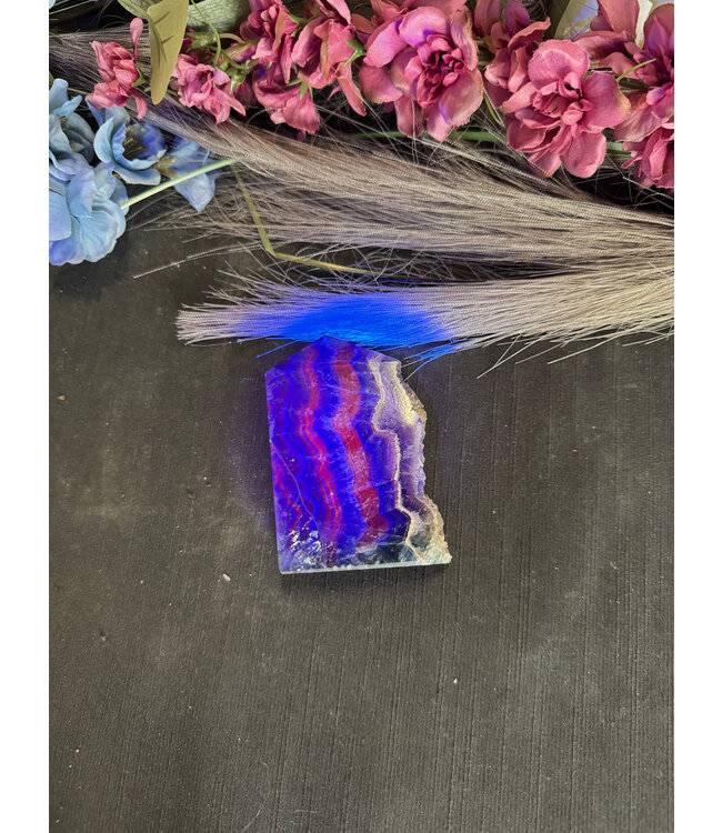 Half Raw Fluorescent Fluorite Tower #3, 248gr