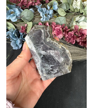 Half Raw Fluorescent Fluorite Tower #7, 258gr