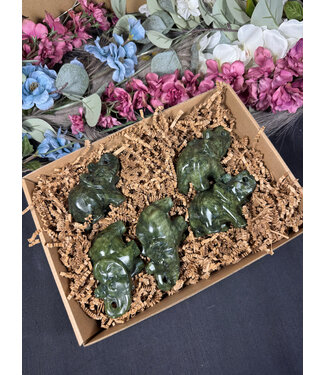 Green Jade Elephants 1KG bulk lot