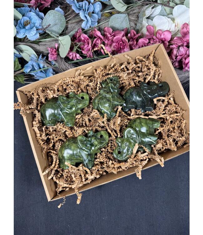 Green Jade Elephants 1KG bulk lot