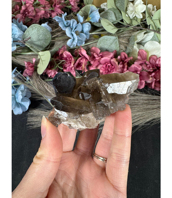 Smoky Quartz Cluster #328, 114gr