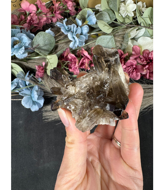 Smoky Quartz Cluster #334, 126gr