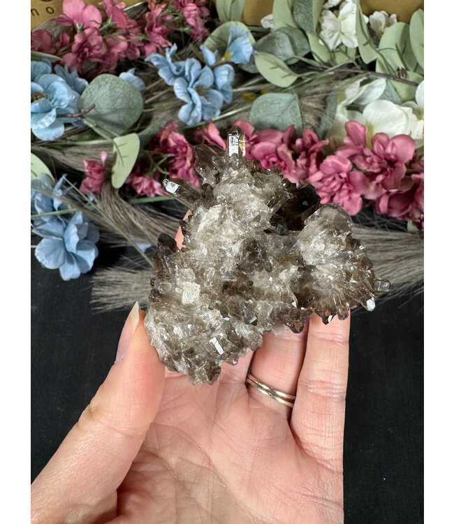 Smoky Quartz Cluster #340, 128gr