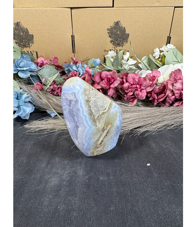 Polished Blue Lace Agate Freeform #13, 340gr
