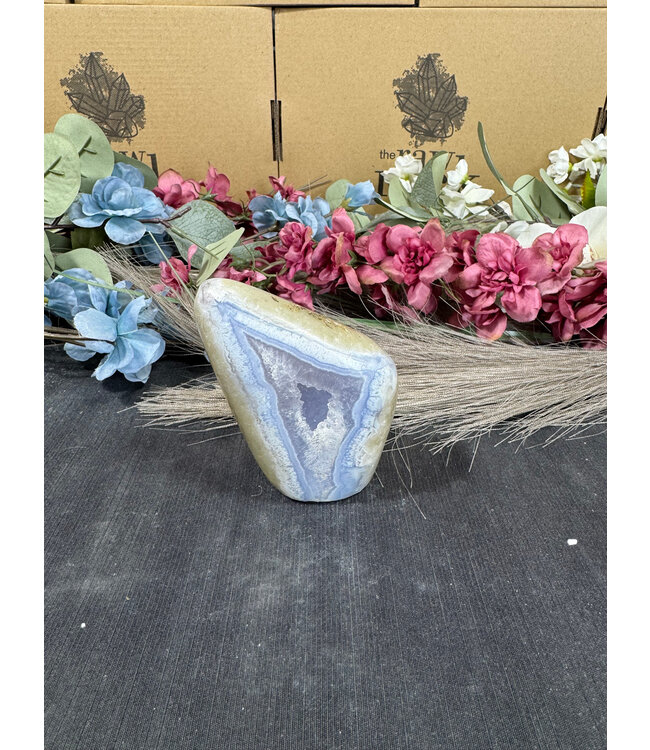 Polished Blue Lace Agate Freeform #20, 280gr
