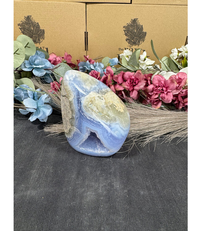 Polished Blue Lace Agate Freeform #9, 472gr