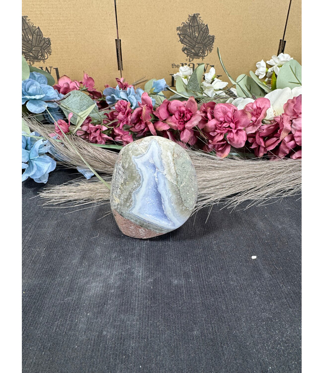 Polished Blue Lace Agate Freeform #12, 238gr