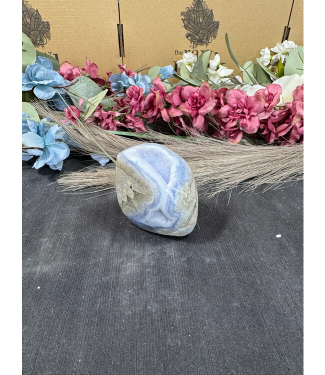 Polished Blue Lace Agate Freeform #15, 222gr