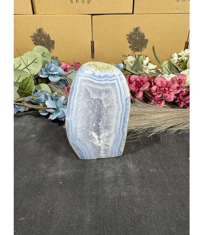 Polished Blue Lace Agate Freeform #37, 570gr