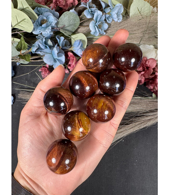 Mini Red Tiger Eye Sphere, 2.5-2.9cm